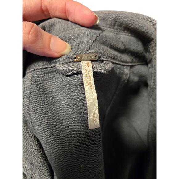 Free People gray army/cargo jacket, size small - Picture 3 of 4
